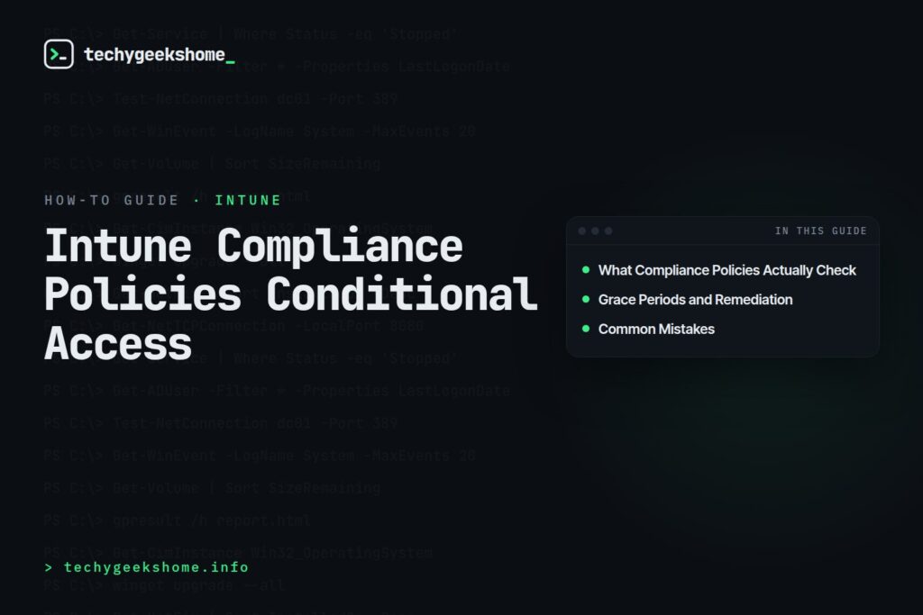 Intune Compliance Policies Conditional Access (2026)