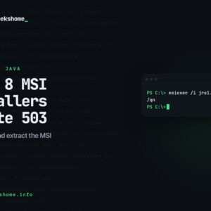 Java 8 MSI Installers: Download and Extract Update 503 (2026)