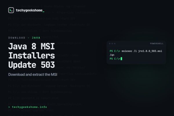 Java 8 MSI Installers: Download and Extract Update 503 (2026)