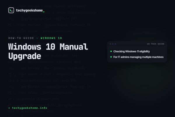 Windows 10 Manual Upgrade: A Full Installation Walkthrough