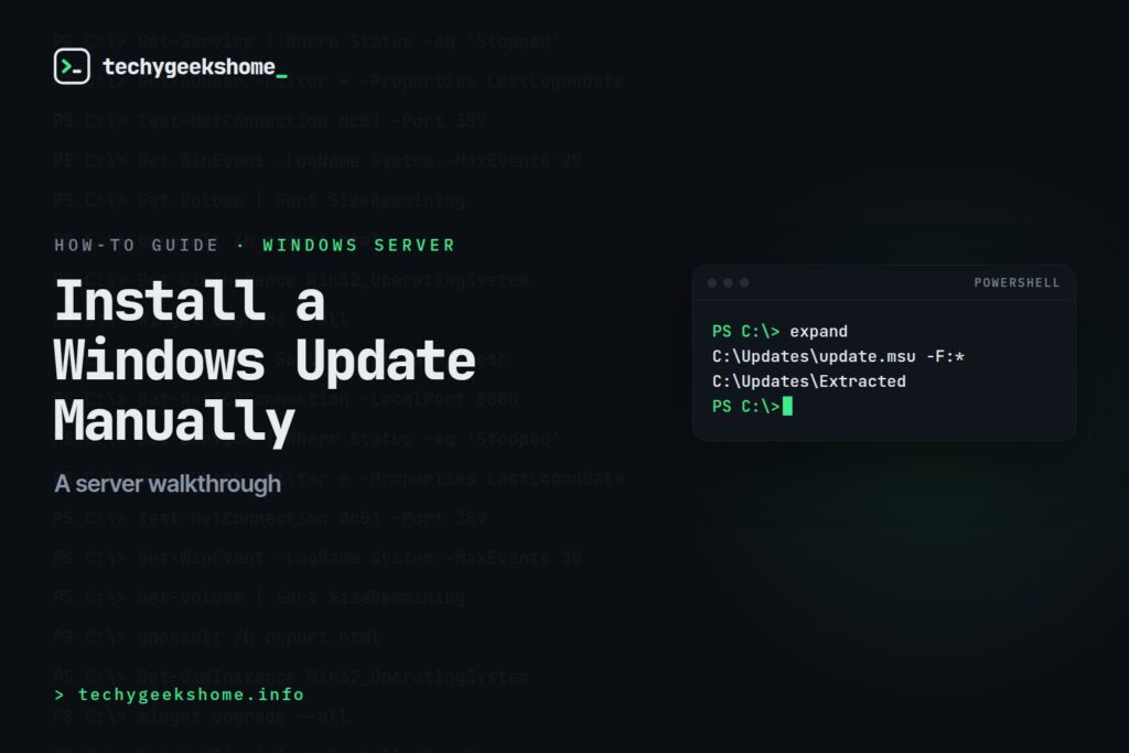Manual Windows Update Installation: A Server Walkthrough