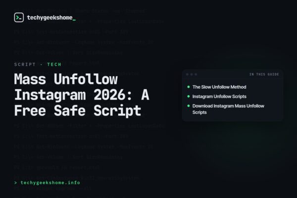 Mass Unfollow Instagram 2026: A Free Safe Script