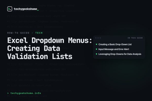Excel Dropdown Menus: Creating Data Validation Lists