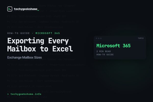 Exchange Mailbox Sizes: Exporting Every Mailbox to Excel