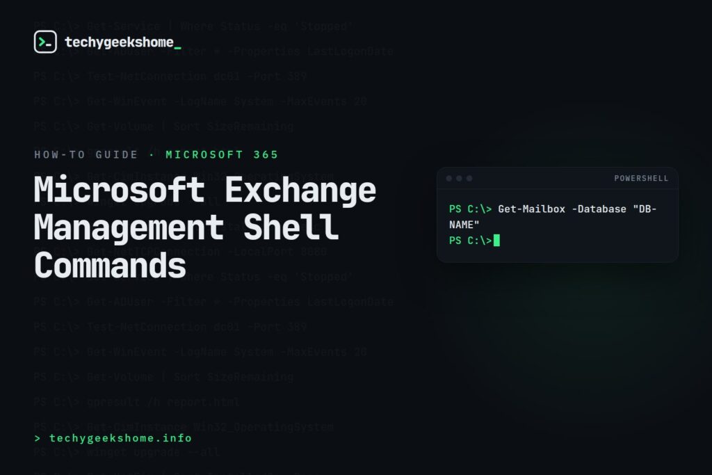 Microsoft Exchange Management Shell Commands: Get Mailbox Size Information