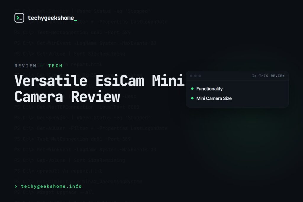 Versatile EsiCam Mini Camera Review