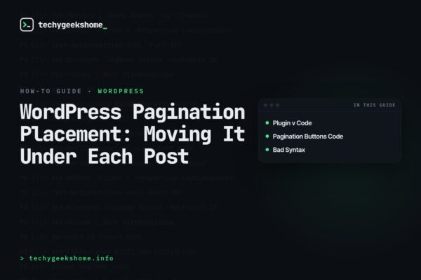 WordPress Pagination Placement: Moving It Under Each Post