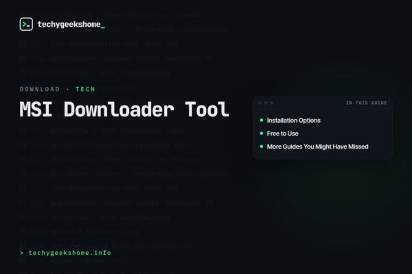 MSI Downloader Tool