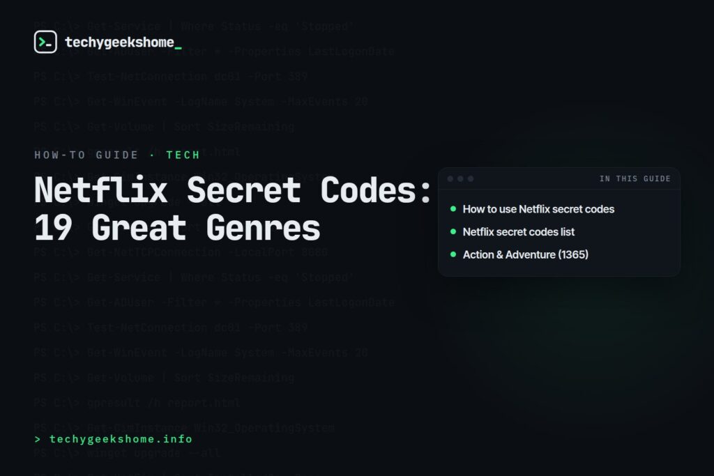 Netflix Secret Codes: 19 Great Genres