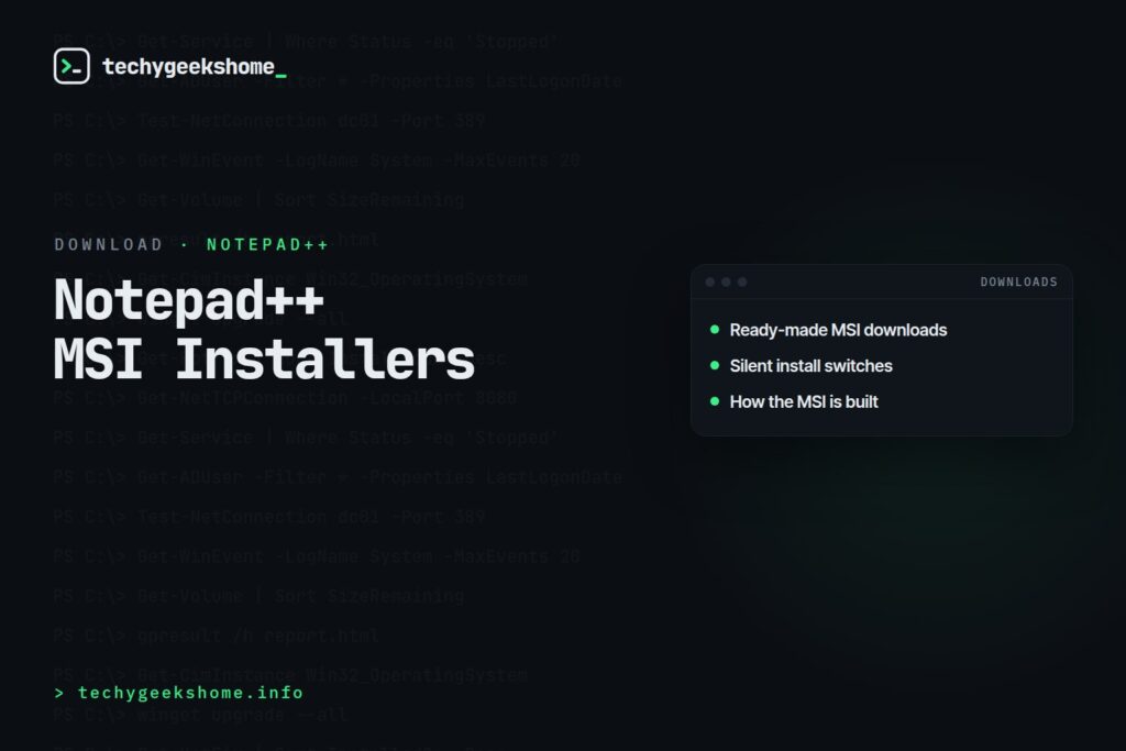 Notepad++ MSI Installers