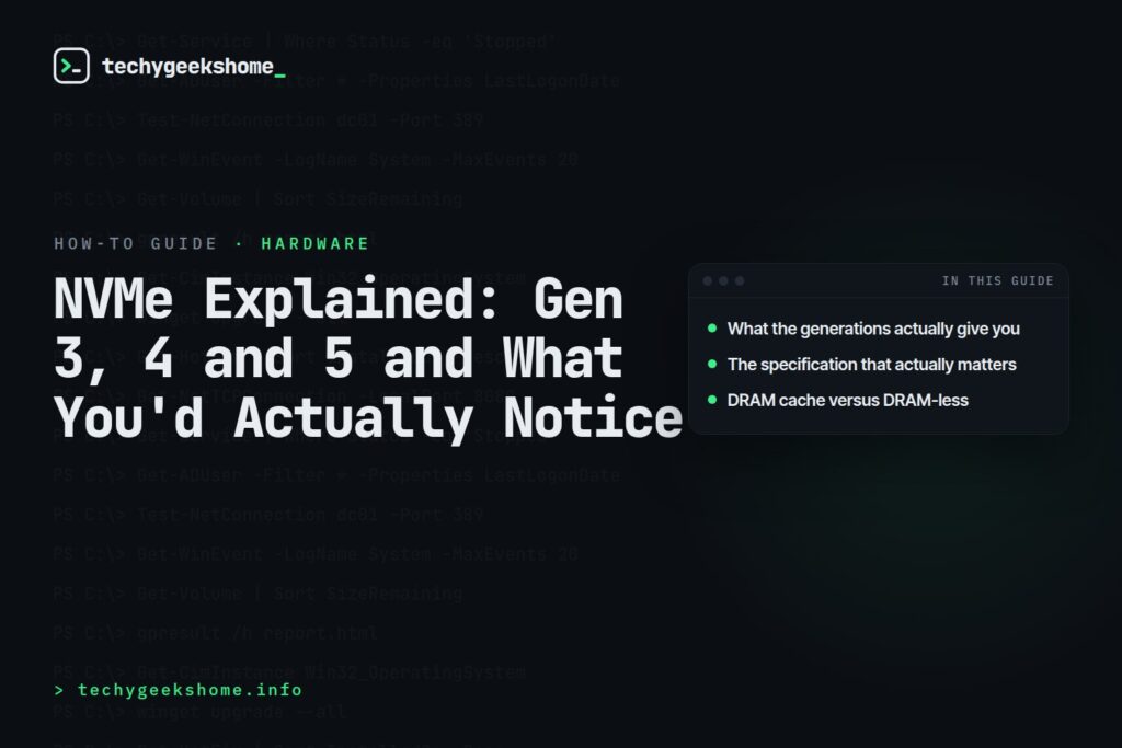 NVMe Explained: Gen 3, 4 and 5 and What You'd Actually Notice
