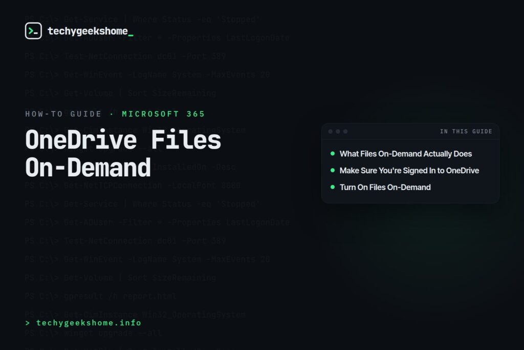 OneDrive Files On-Demand: How to Turn It On (Windows 11 Guide)
