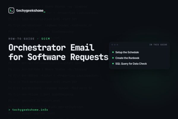 Orchestrator Runbook for Email Notification for ConfigMgr Software Catalog Requests
