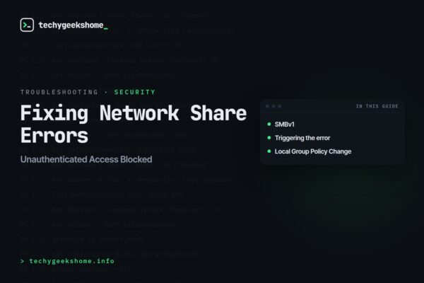 Unauthenticated Access Blocked: Fixing Network Share Errors