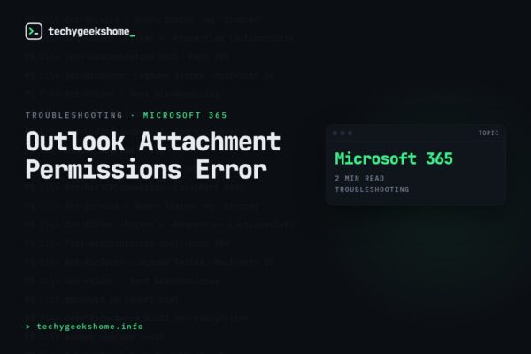 Outlook Attachment Permissions Error: Fixing Temp Folder Access