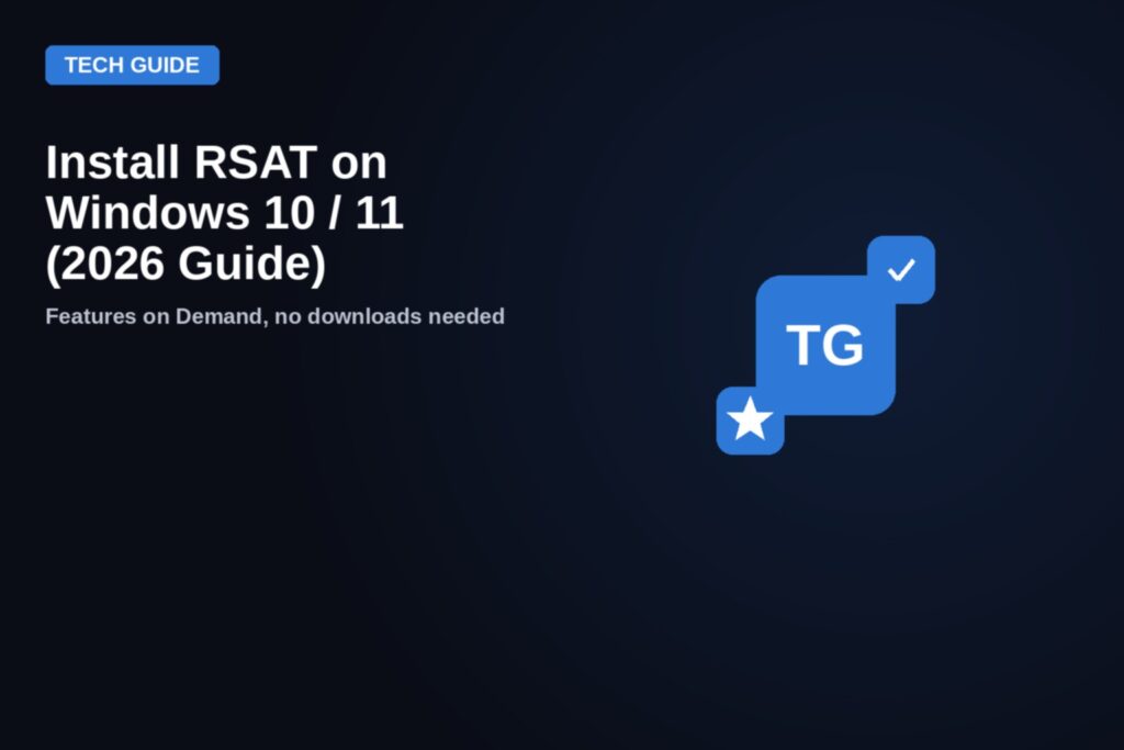 Featured image for guide on installing RSAT on Windows 10 and Windows 11 using Features on Demand