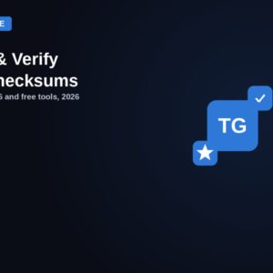 Guide badge for hashing and verifying file checksums with MD5 and SHA-256 in 2026