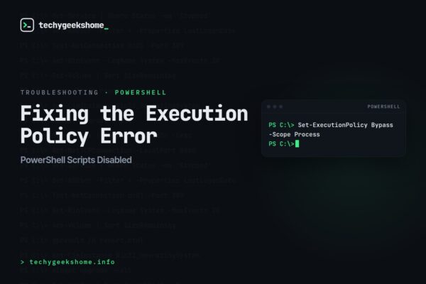 PowerShell Scripts Disabled: Fixing the Execution Policy Error