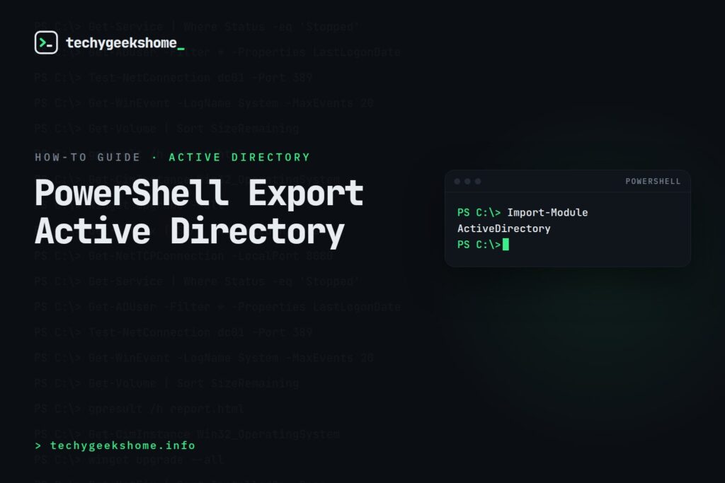 PowerShell Export Active Directory: Pulling Last Logon Data to CSV