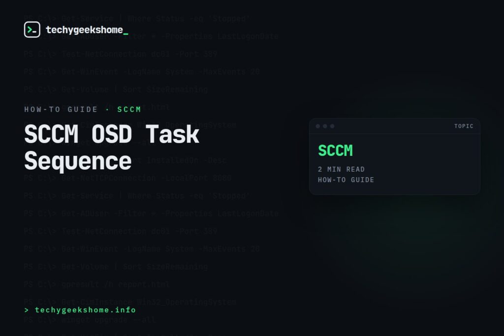 SCCM OSD Task Sequence: Prompting for Computer Name During Deployment