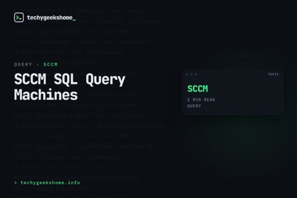 SCCM SQL Query Machines: Finding All Devices with SQL Installed