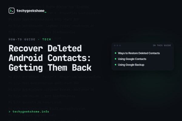 Recover Deleted Android Contacts: Getting Them Back