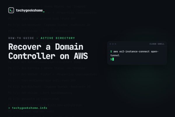 Recovering a Windows Domain Controller on AWS After a Network Misconfiguration