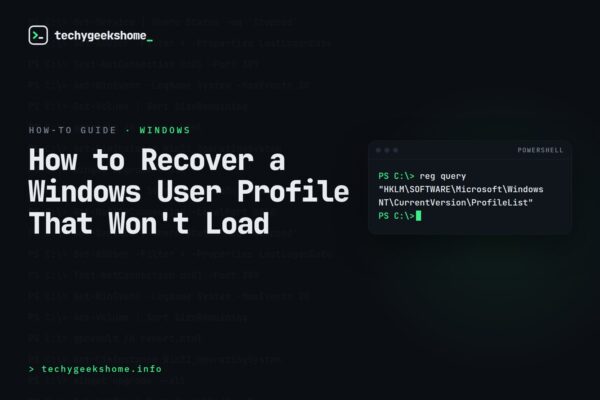 How to Recover a Windows User Profile That Won't Load