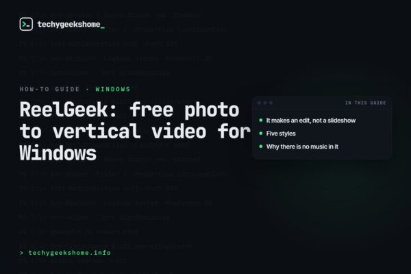ReelGeek: free photo to vertical video for Windows