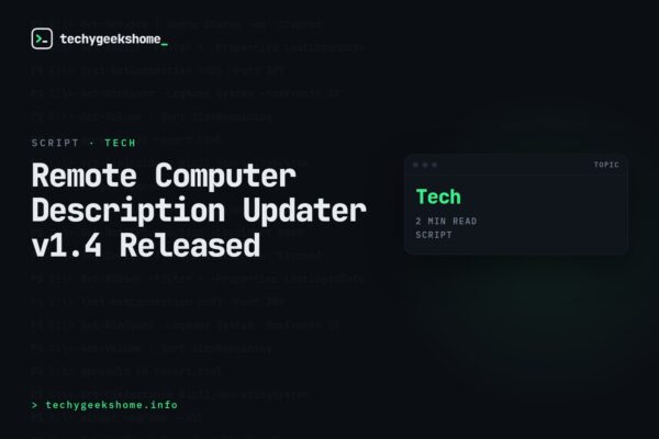 Remote Computer Description Updater v1.4 Released