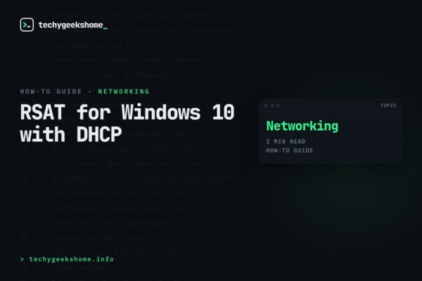 Remote Server Administration Tools for Windows 10 now with added DHCP