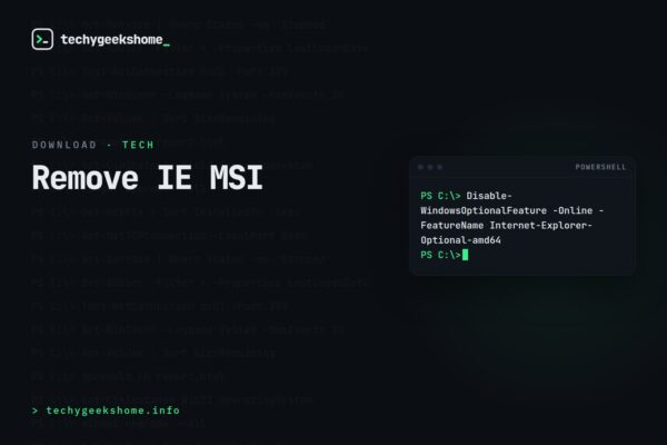 Remove IE MSI