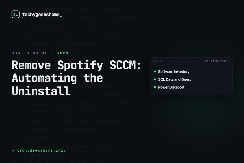 Remove Spotify SCCM: Automating the Uninstall