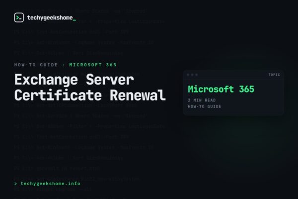 Exchange Server Certificate Renewal: Renew a Self-Signed Certificate (Exchange 2007)
