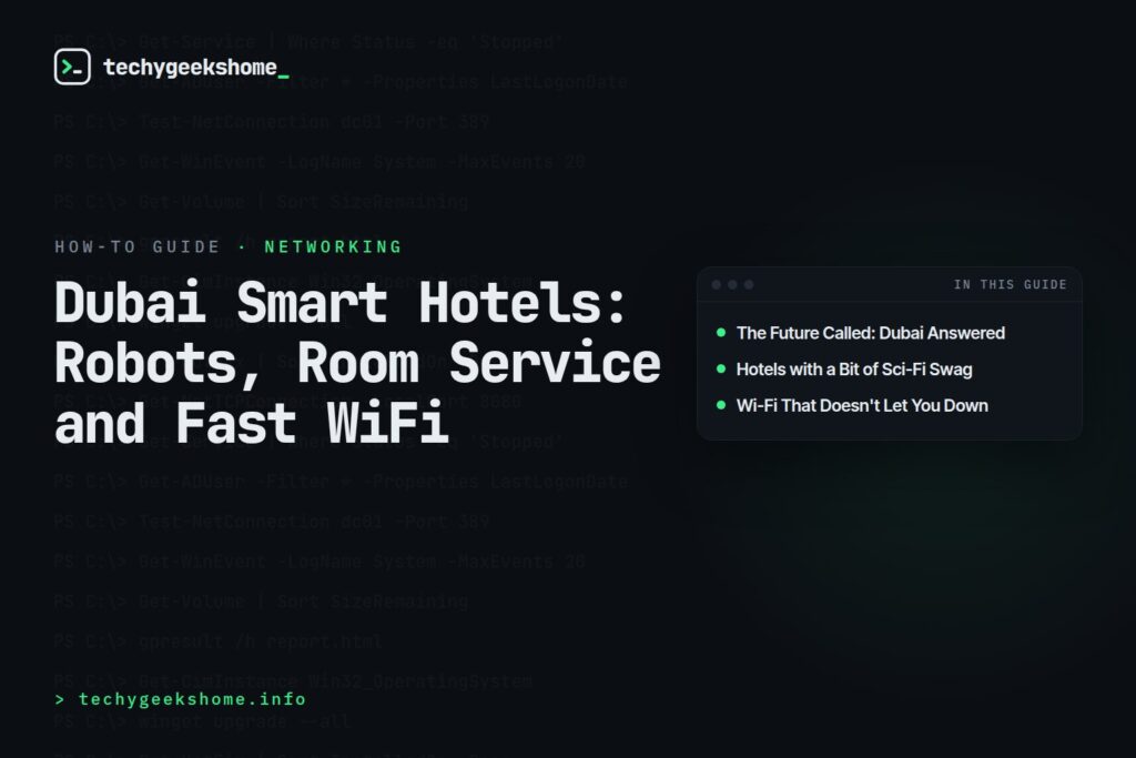 Dubai Smart Hotels: Robots, Room Service and Fast WiFi