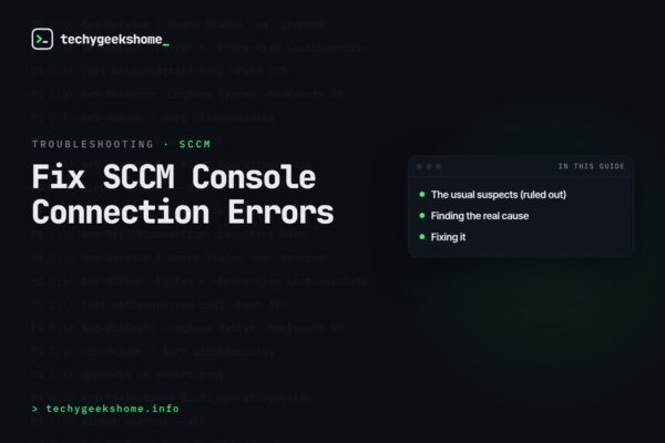 Fixing SCCM Console Connection Errors Caused by Corrupted Performance Counters