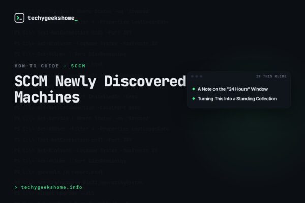 SCCM Newly Discovered Machines: Finding Devices from the Last 24 Hours