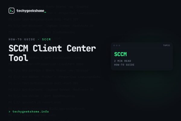 SCCM Client Center Tool