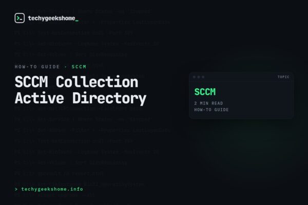 SCCM Collection Active Directory: Building One from an OU