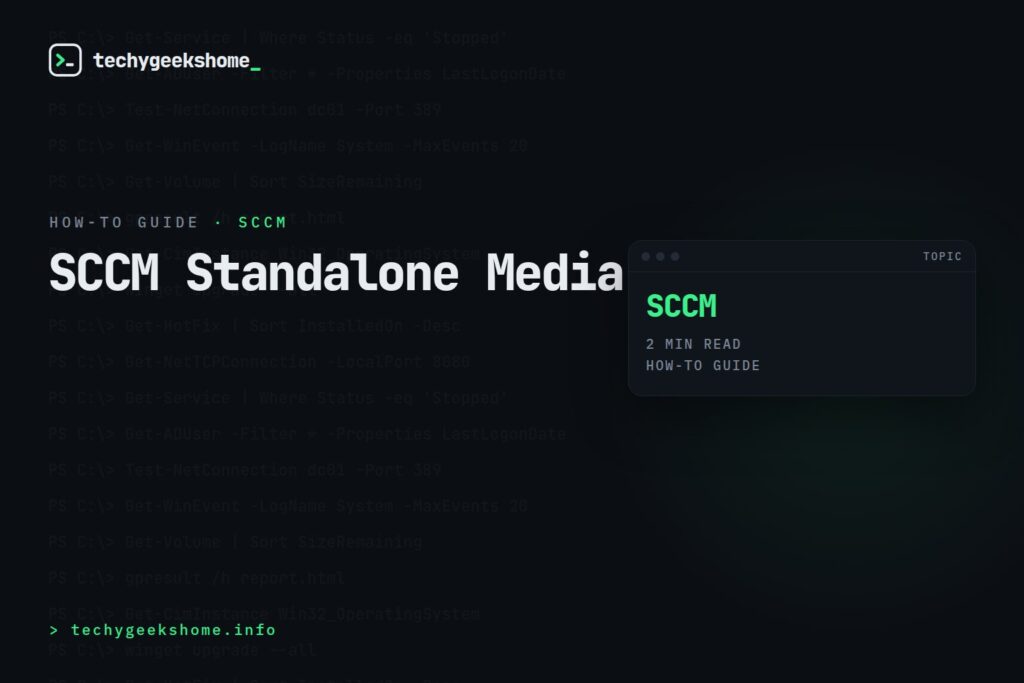 SCCM Standalone Media: Creating Stand-Alone Media with Larger Capacity Memory Sticks