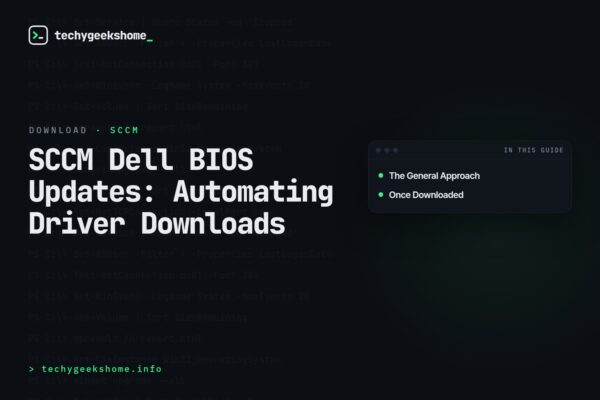 SCCM Dell BIOS Updates: Automating Driver Downloads