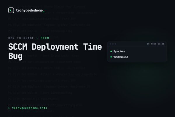 SCCM Deployment Time Bug