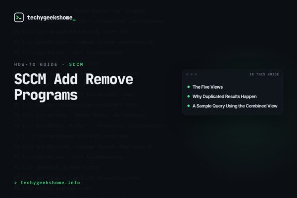 SCCM Add Remove Programs: Understanding the Database Tables