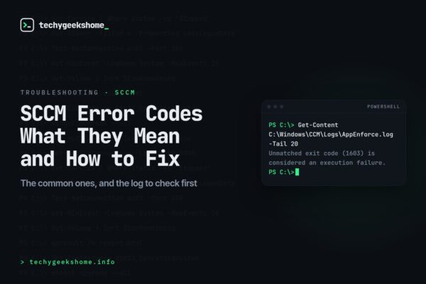 SCCM error codes guide: PowerShell reading AppEnforce.log