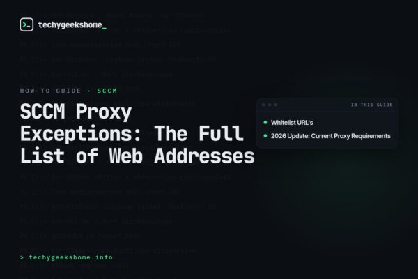 SCCM Proxy Exceptions: The Full List of Web Addresses
