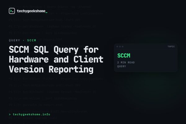 SCCM SQL Query for Hardware and Client Version Reporting