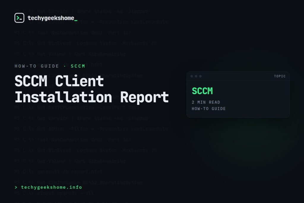 SCCM Client Installation Report: Finding Machines Missing the Client