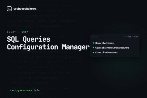 SQL Queries Configuration Manager: Reporting Device Make and Model