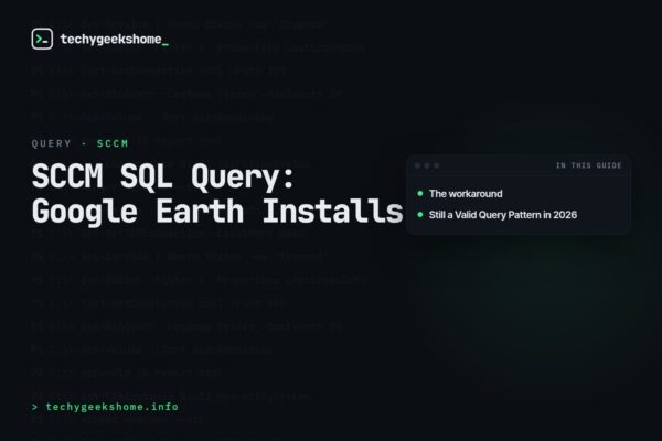 SCCM SQL Query: Google Earth Installs