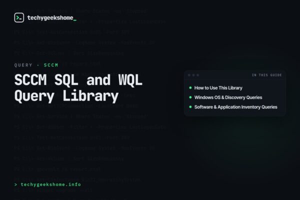SCCM SQL & WQL Query Library